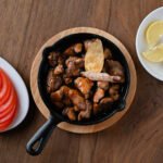 كبدة دجاج مع دبس الرمان