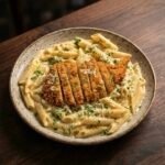 Crispy Chicken Penne Alfredo